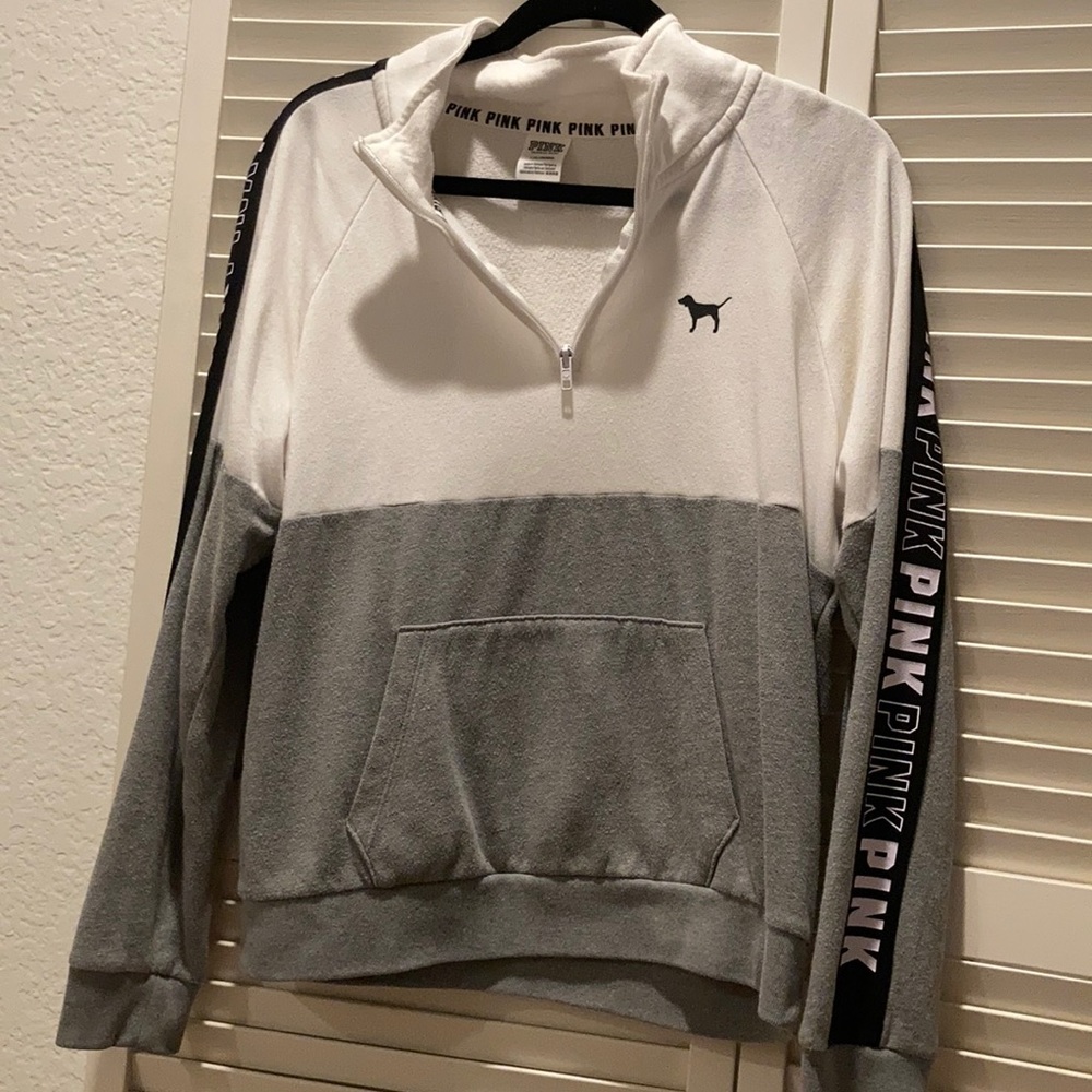 pink half zip